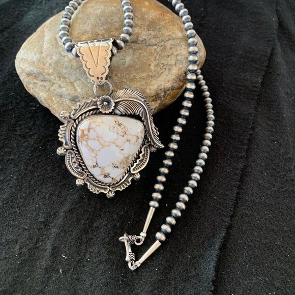 Womens Navajo Sterling White Necklaces Pendant L20 - Picture 6 of 12